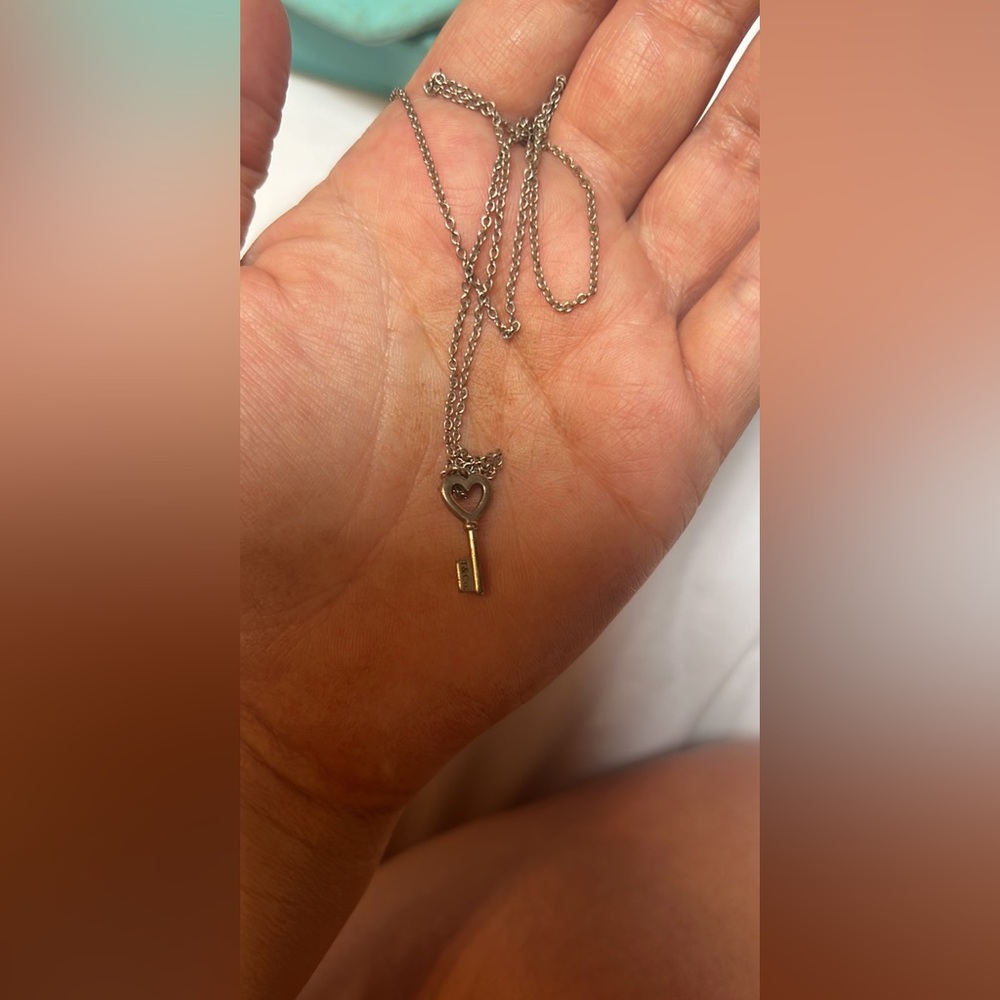 Tiffany heart key necklace
